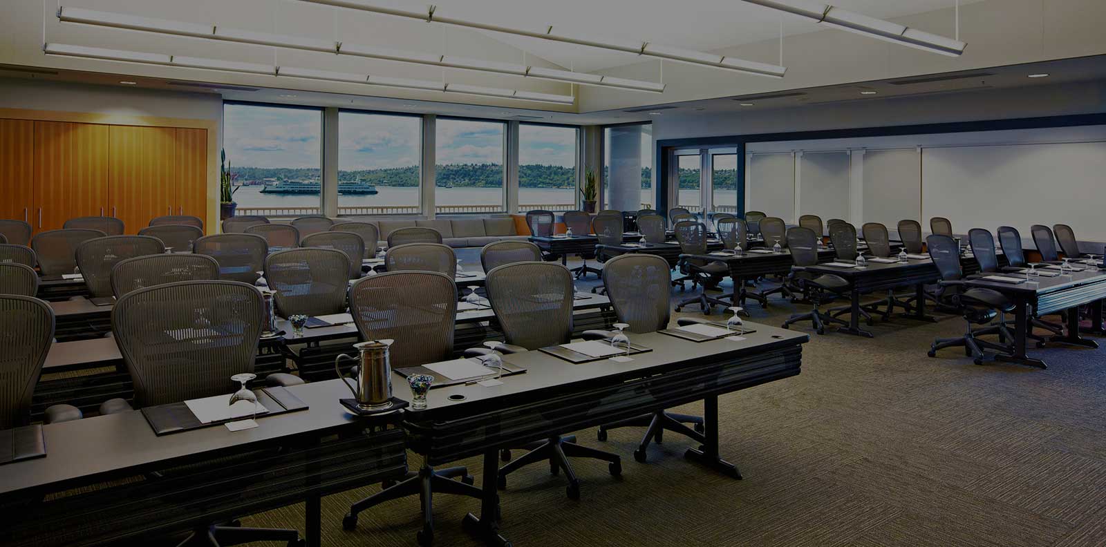 conference room with a water view