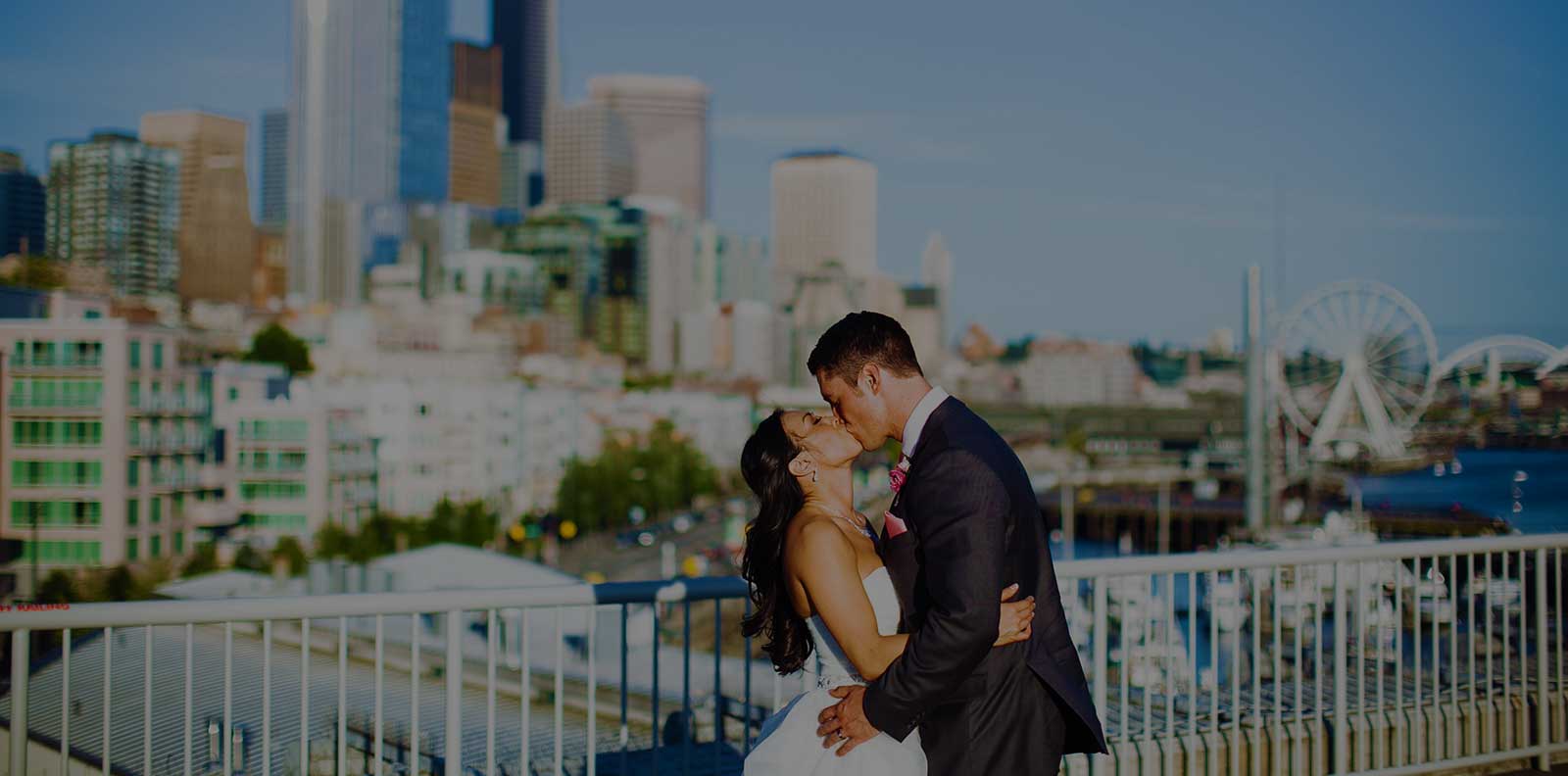 bride & groom on the deck